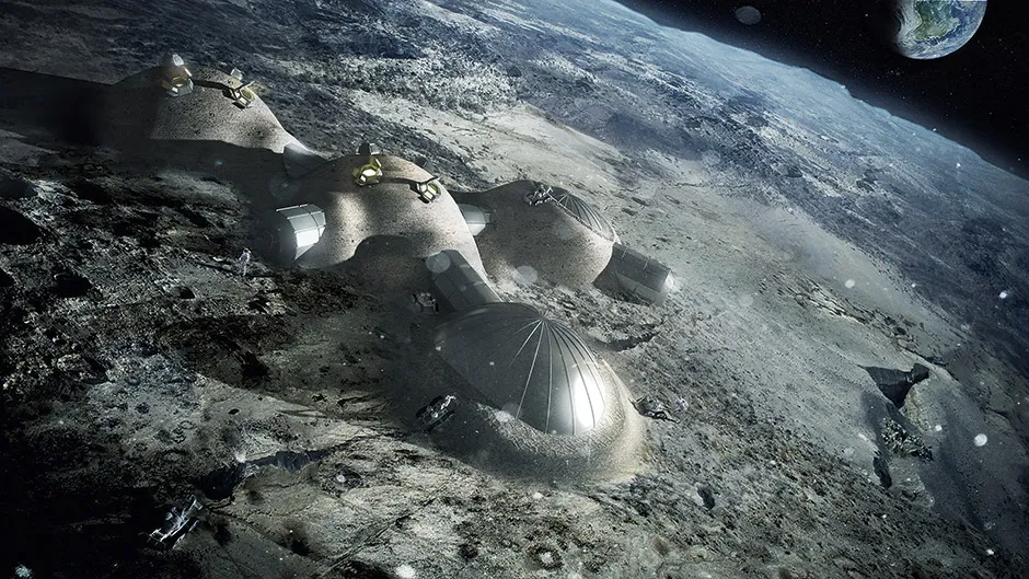 A rendering of a potential Moon base © Science Photo Library