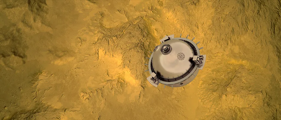 Artist's illustration of the DAVINCI  probe © NASA GSFC visualization