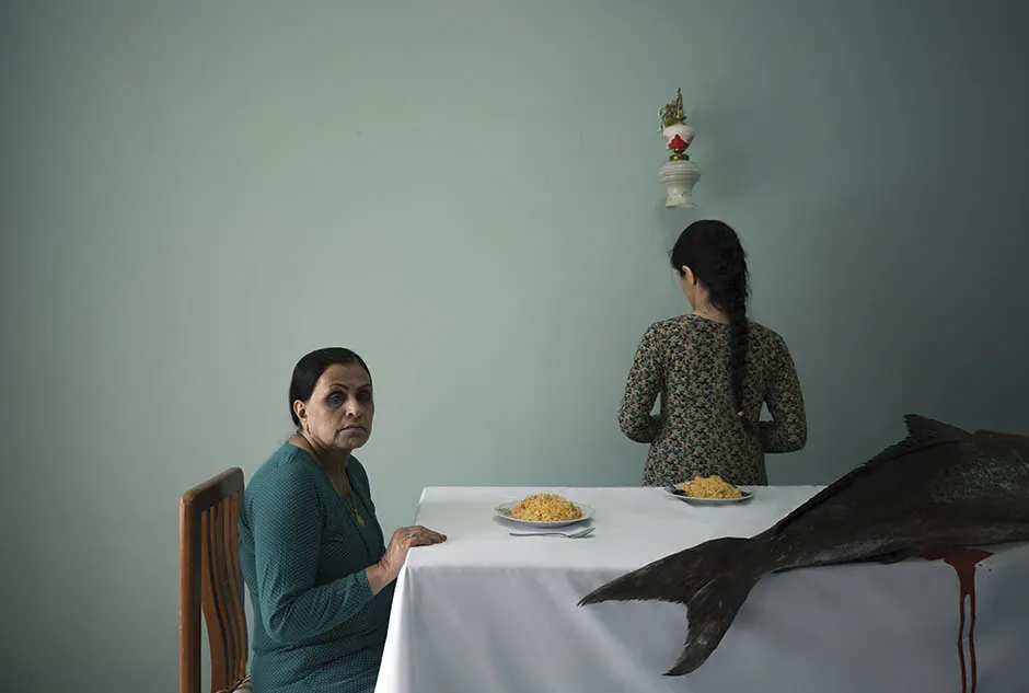 The image shows long-standing depression reimagined as a fish-like monster that is ever present © Morteza Niknahad/Wellcome Photography Prize 2021