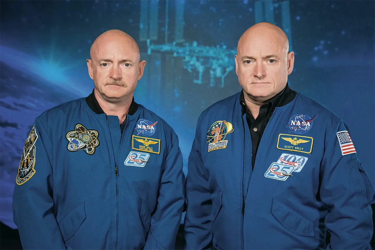 Astronauts Scott (right) and Mark Kelly are identical twins, but also astronauts. Mark stayed on Earth while Scott spent nearly a year in space © Getty Images
