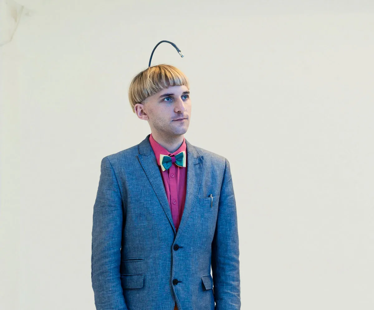 Neil Harbisson, who was born colour blind, has an antenna implanted into his head that lets him ‘hear’ in colour. © David Vintiner