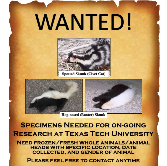 A 'wanted' poster used by the team to gather specimens © Adam Ferguson