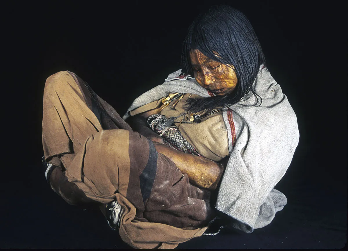 The preserved body of one of the mummies © Johan Reinhard