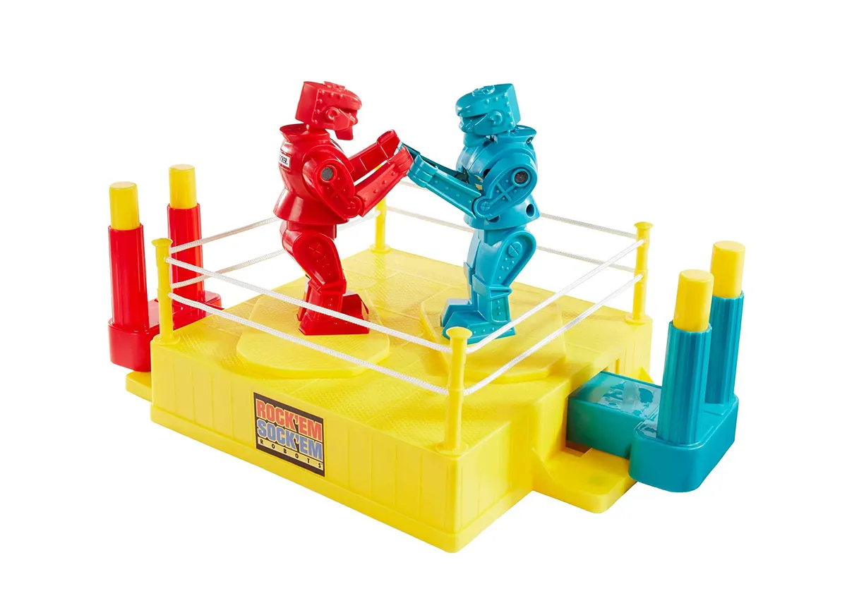 Mattel Games Rock 'Em Sock 'Em Robots Boxing Game on white background