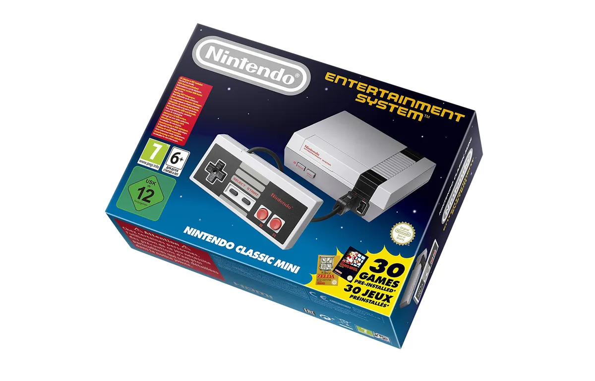 Nintendo Classic Mini on white background