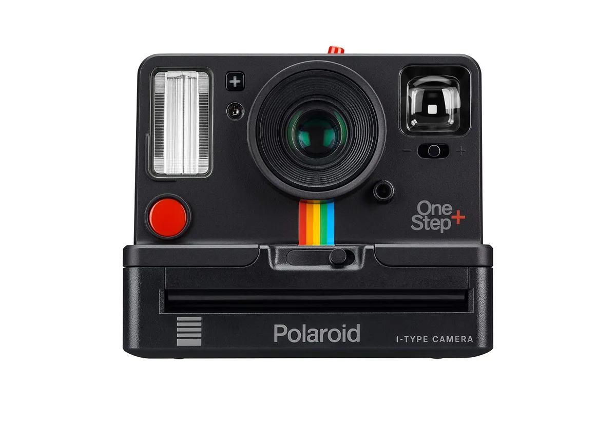 POLAROID OneStep Instant Camera - Black on white background