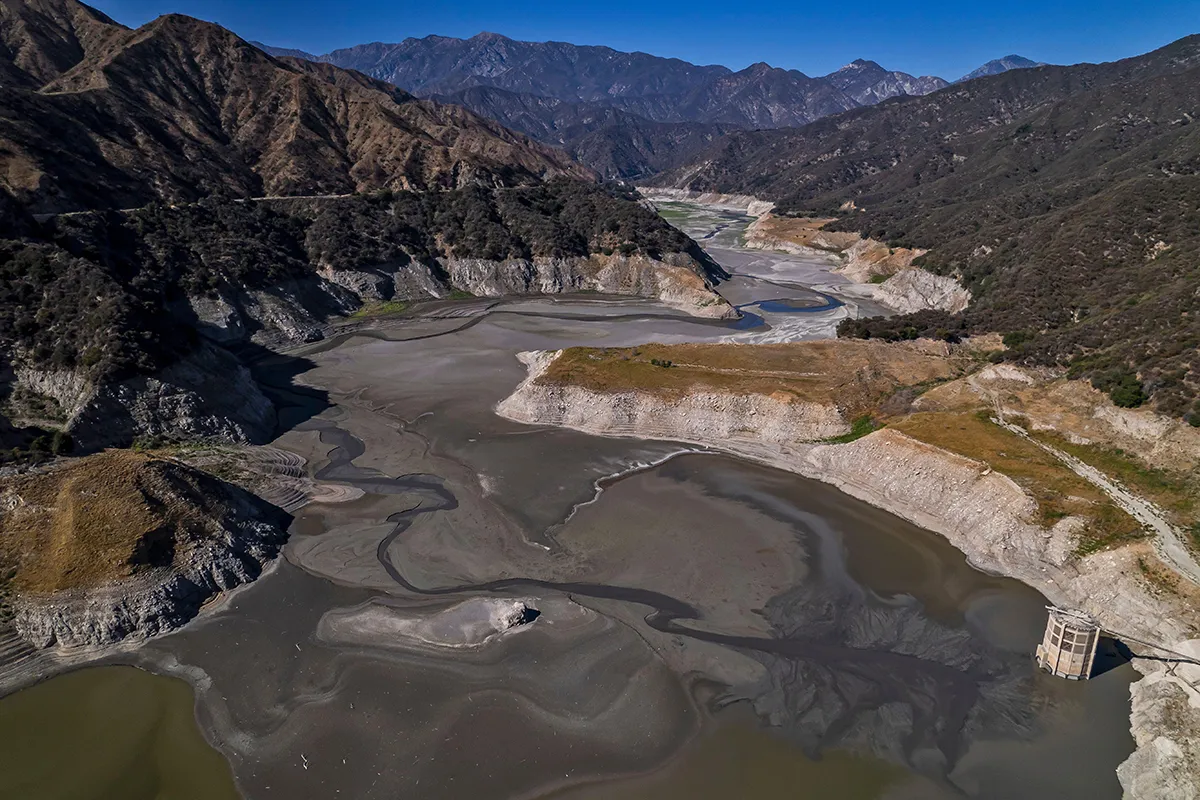 California reservoir is nearly empty