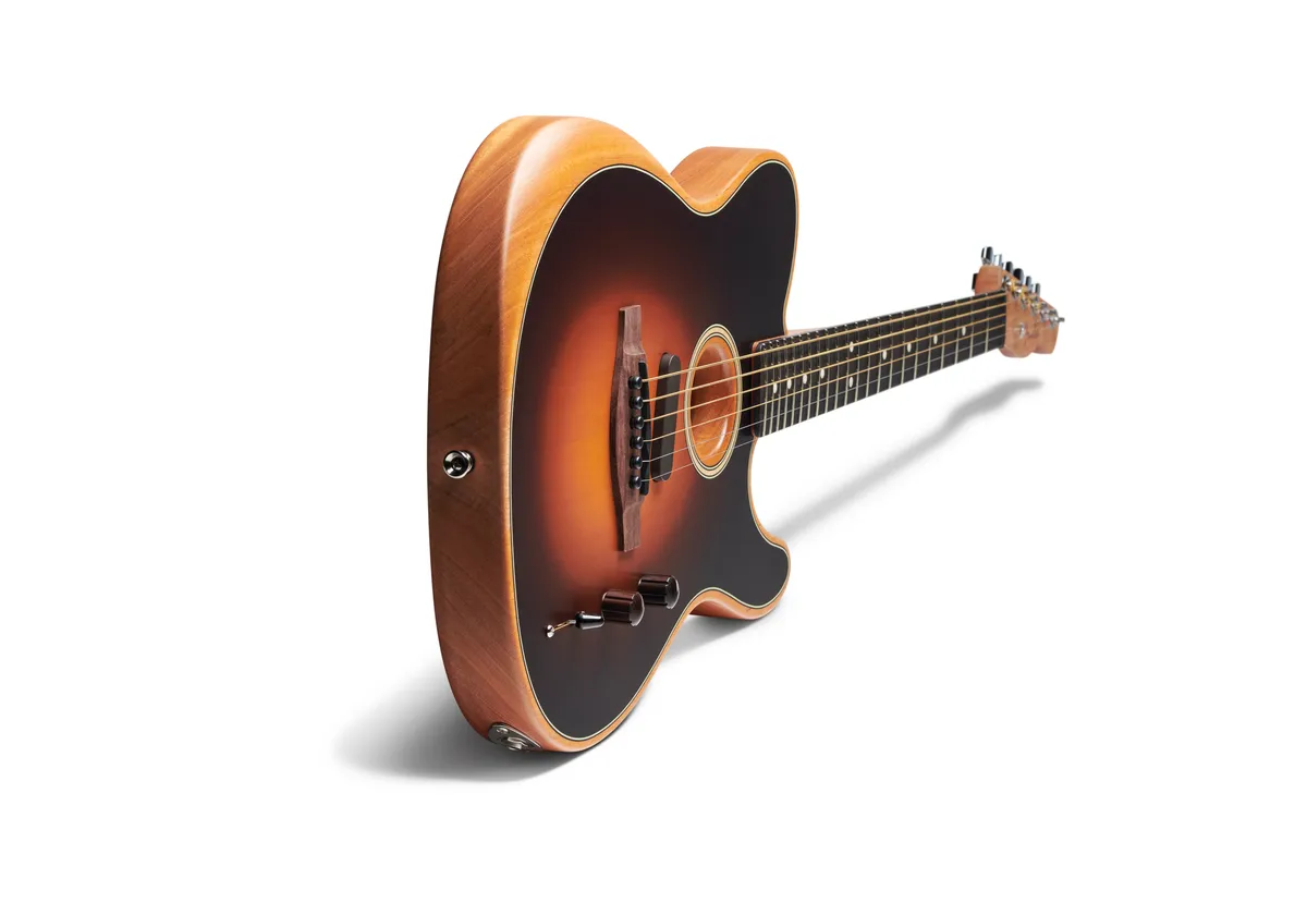 The forearm contour and light weight make for a comfortable playing experience © Fender