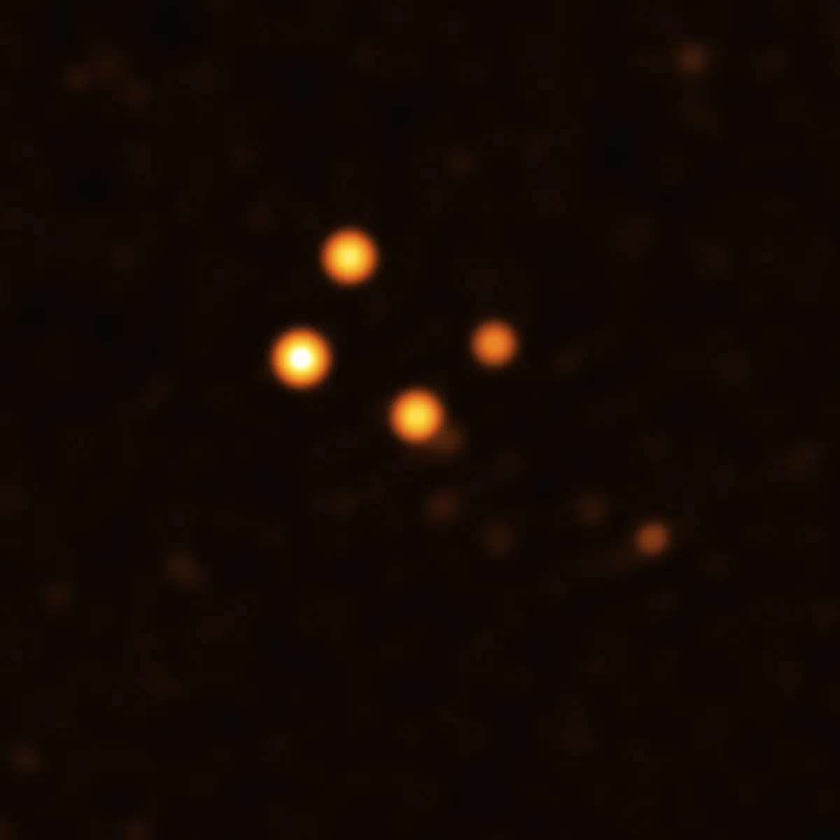 This image show stars orbiting very close to Sgr A* (centre), the supermassive black hole at the heart of the Milky Way. They were obtained with the GRAVITY instrument on ESO’s Very Large Telescope Interferometer (VLTI) at the end of July 2021.