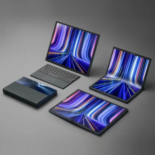 Zenbook 17 Fold OLED in all of its pieces