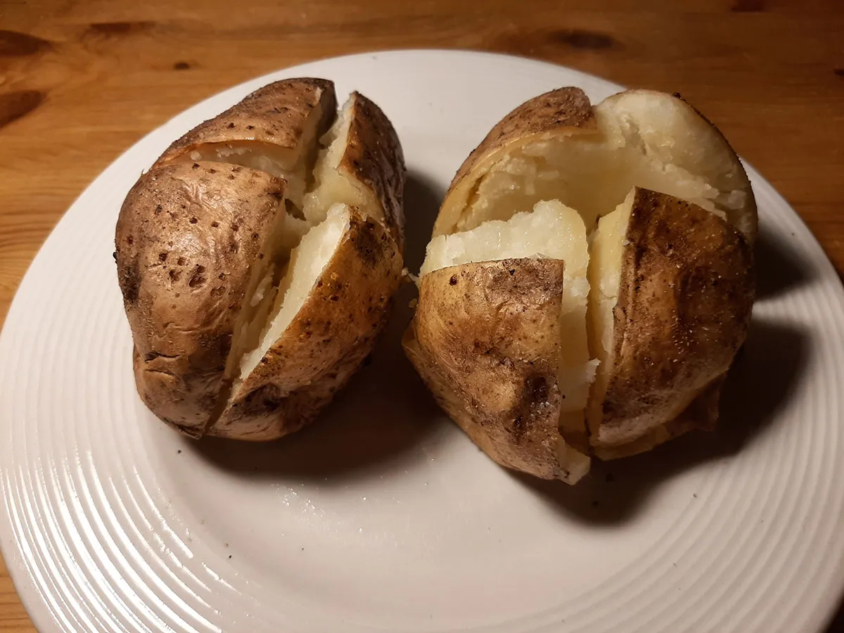 Jacket potato baked vs air fried
