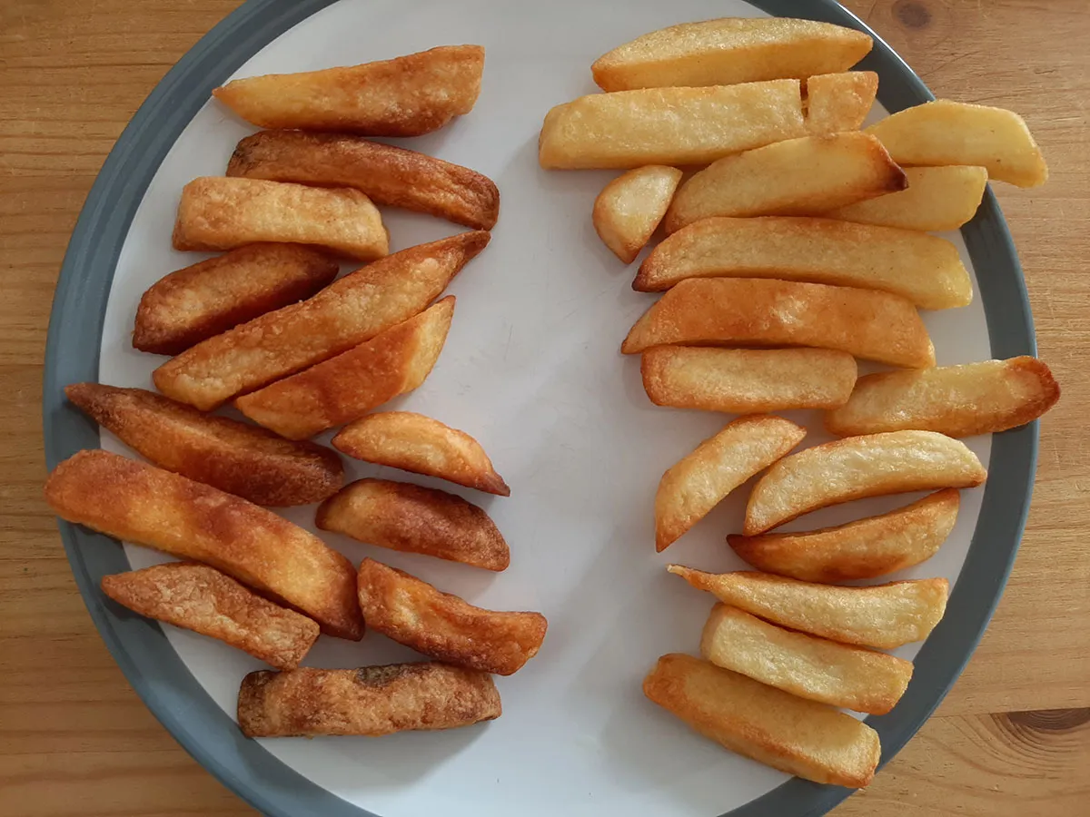 Oven chips air fried vs baked