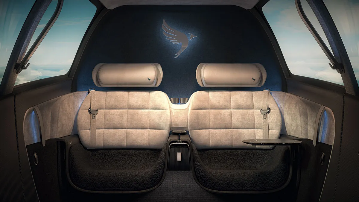 Two of the four passenger seats in Vertical’s VA-X4 cabin