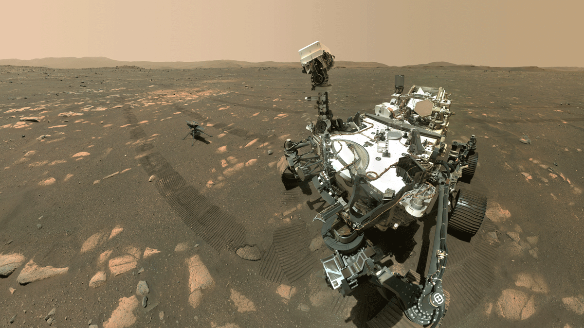 Perseverance takes a selfie with Ingenuity, credit NASA:JPL-Caltech:MSSS