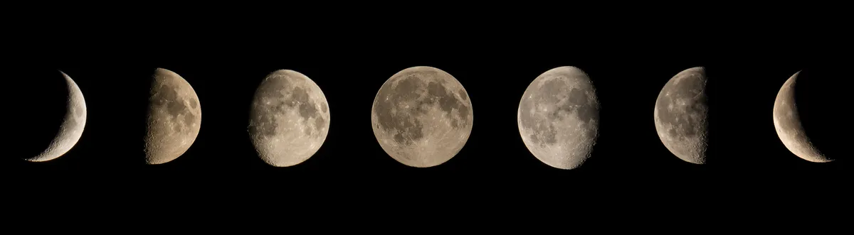 Panoramic View Of Moon In Clear Sky