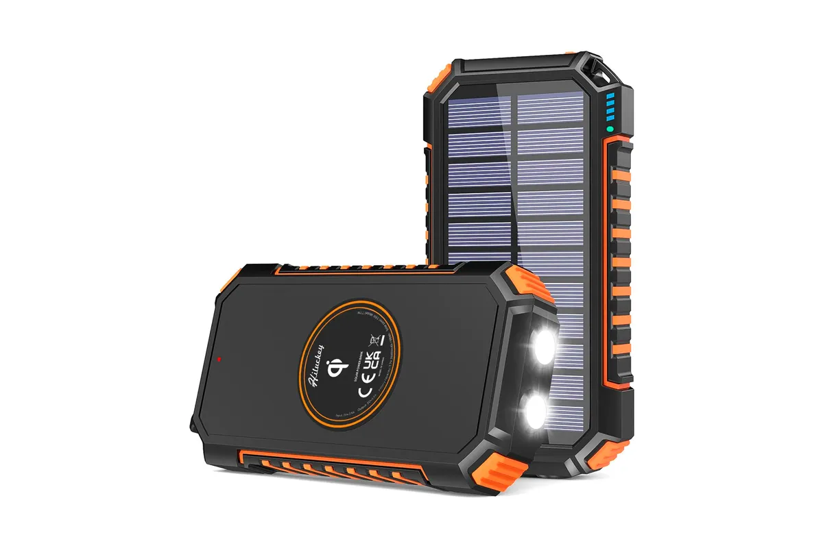 A solar powered charger is essential for long hikes