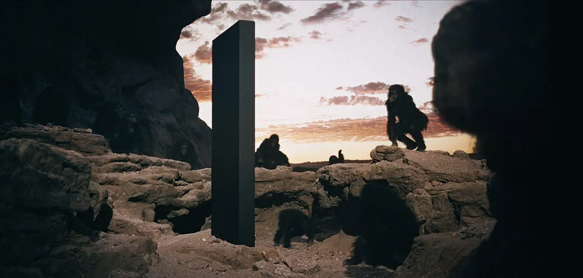 Still of the monolith from 2001: A Space Odyssey