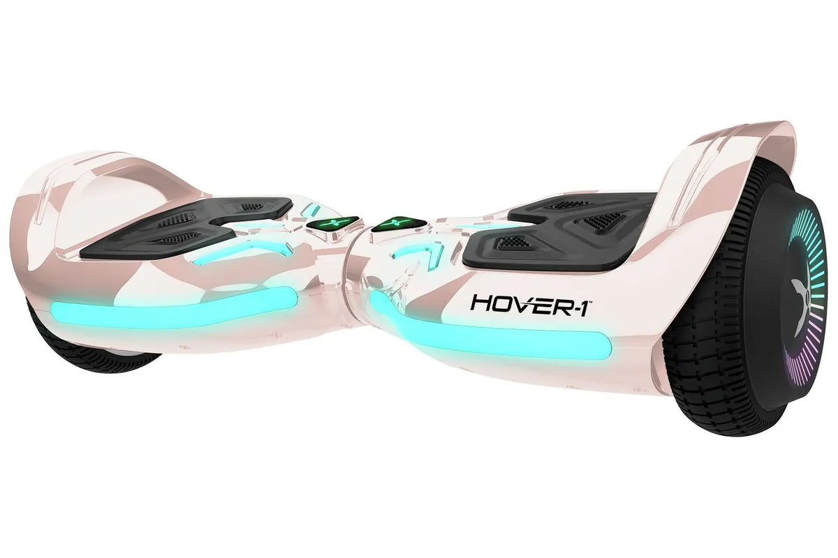 Hover-1 Superfly Rose Gold Hoverboard on a white background