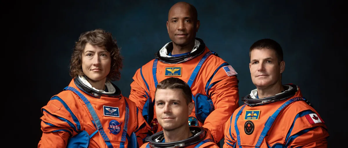 Астронавты НАСА Кристина Кох, Виктор Гловер, Рид Уайзман, астронавт Канадского космического агентства Джереми Хансен