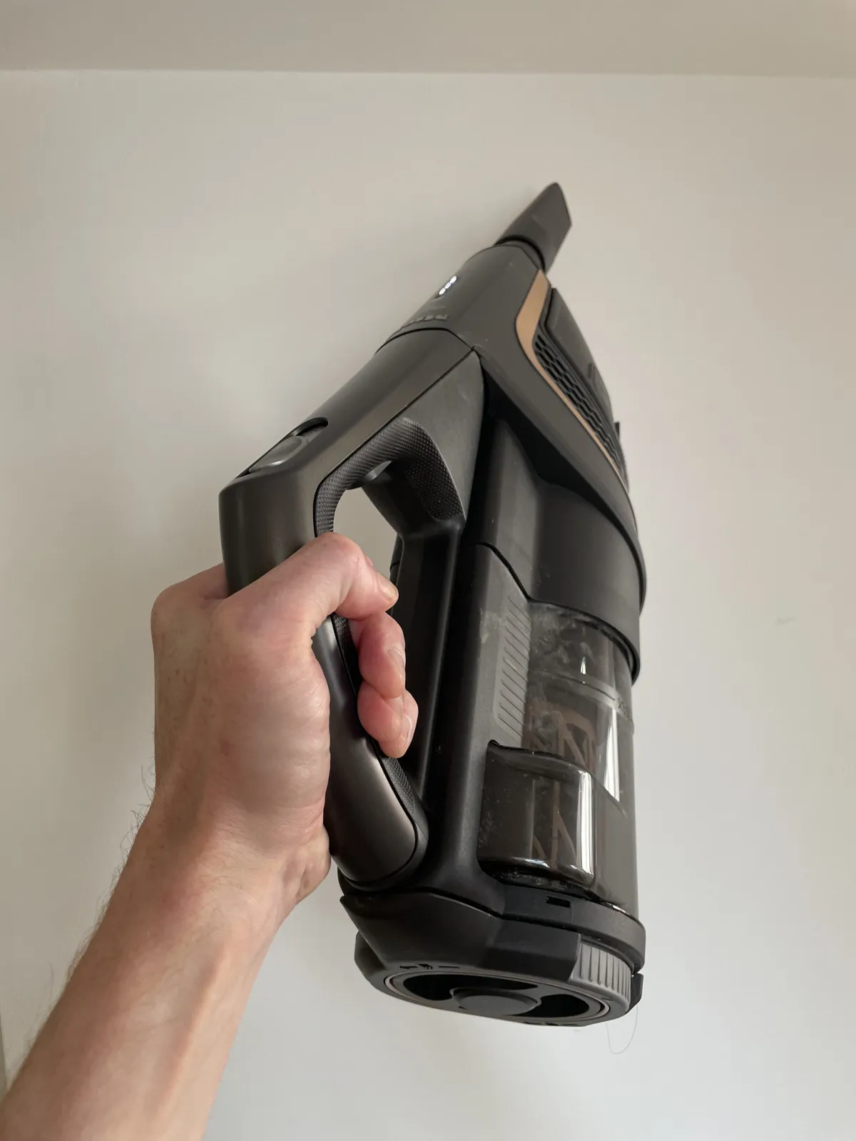 Miele HX2 Pro in handheld mode with crevice nozzle