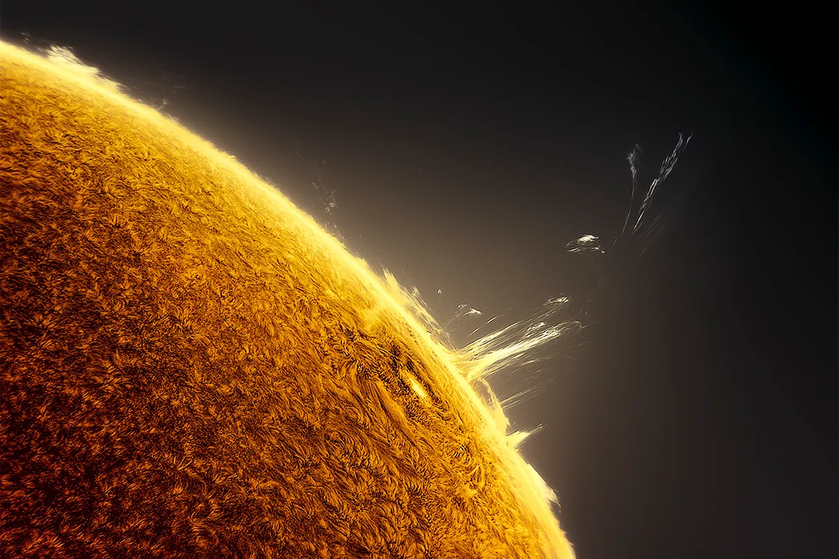 Sun with solar flare
