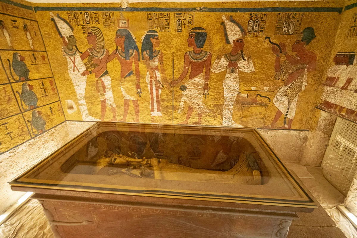 Tomb of mummy pharaoh Tutankhamun