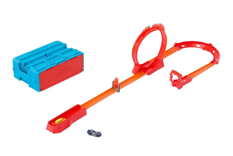 Hot Wheels Track Builder Flame Stunt Pack on a white background