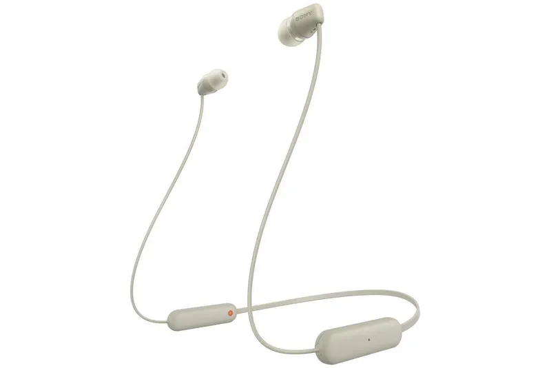 Sony WI C100 headphones on a white background
