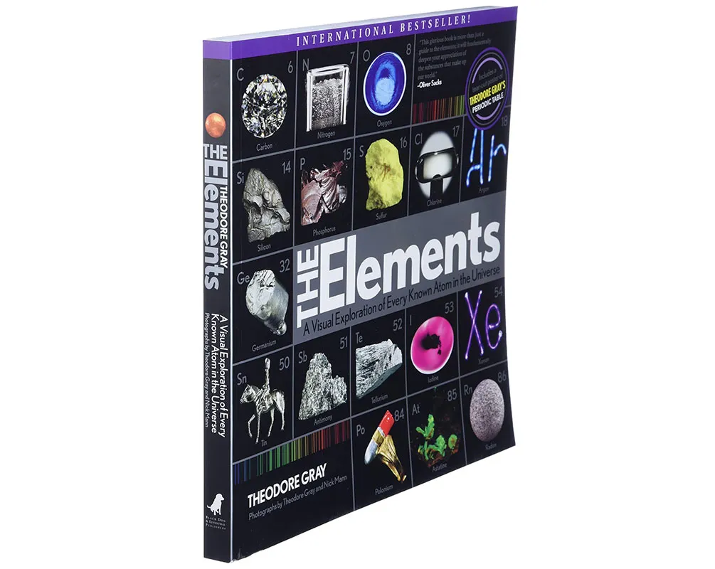 Book cover for 'The Elements: A visual exploration of every known atom in the universe'