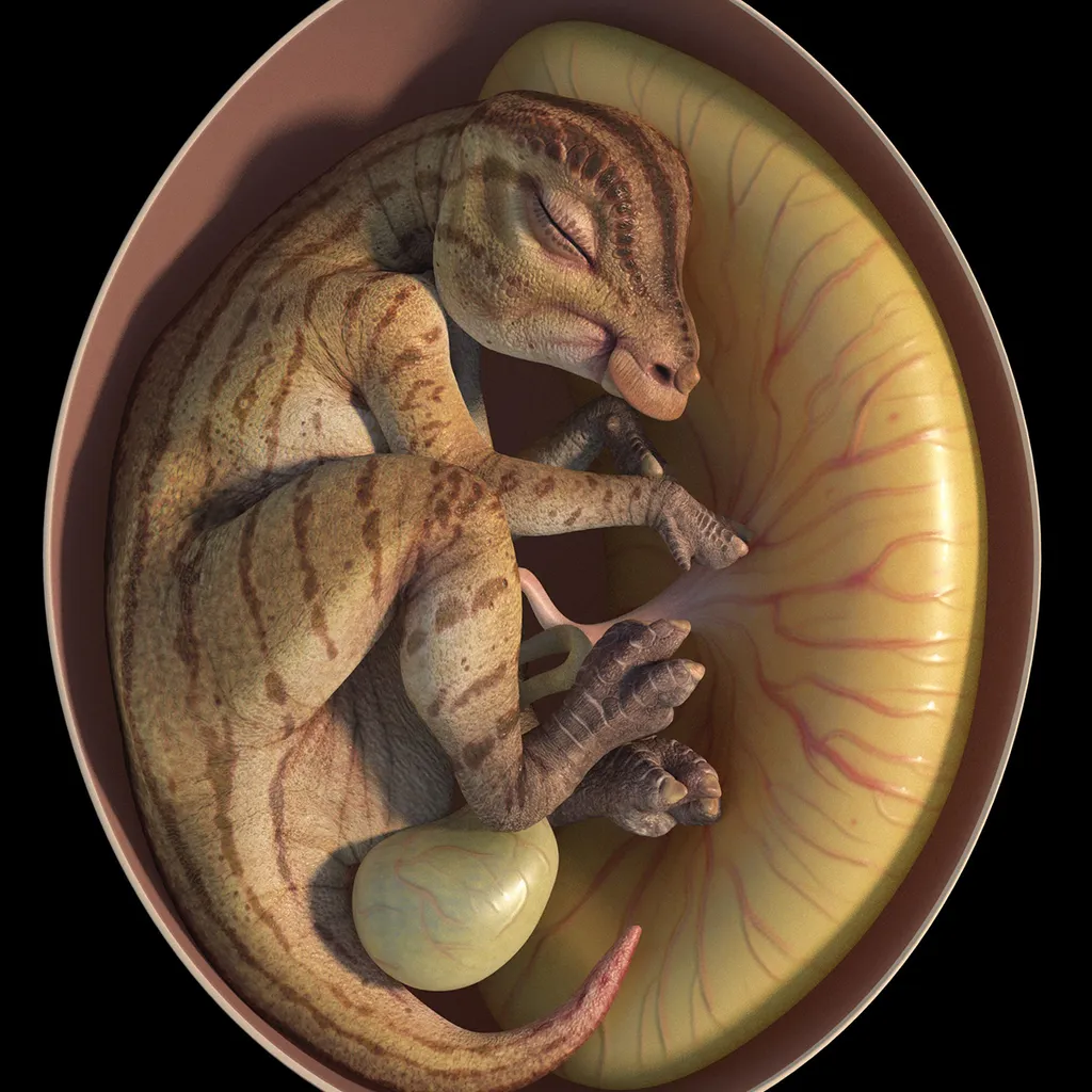 A peek inside a hadrosaur egg