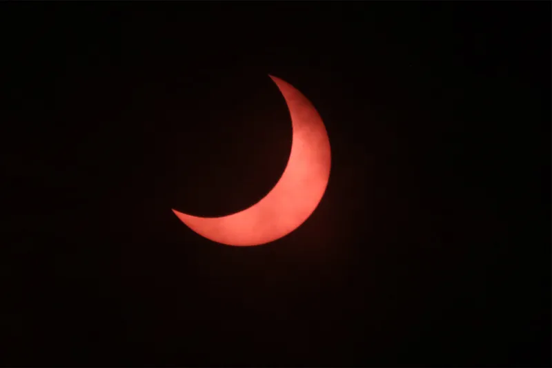 Red Sun solar eclipse