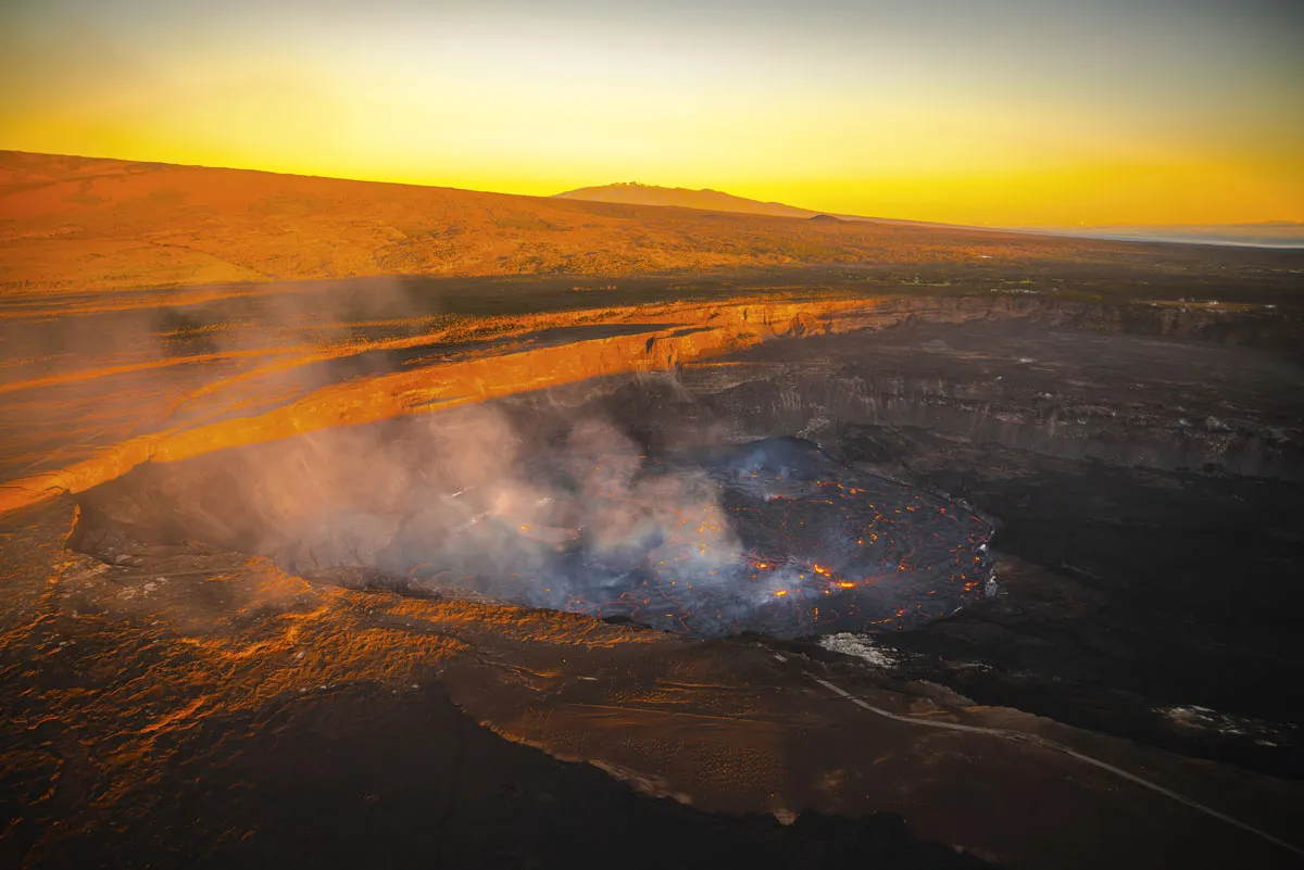 The Kilauea Volcano in Hawaii.