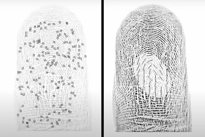 Two fingerprints alongside each other