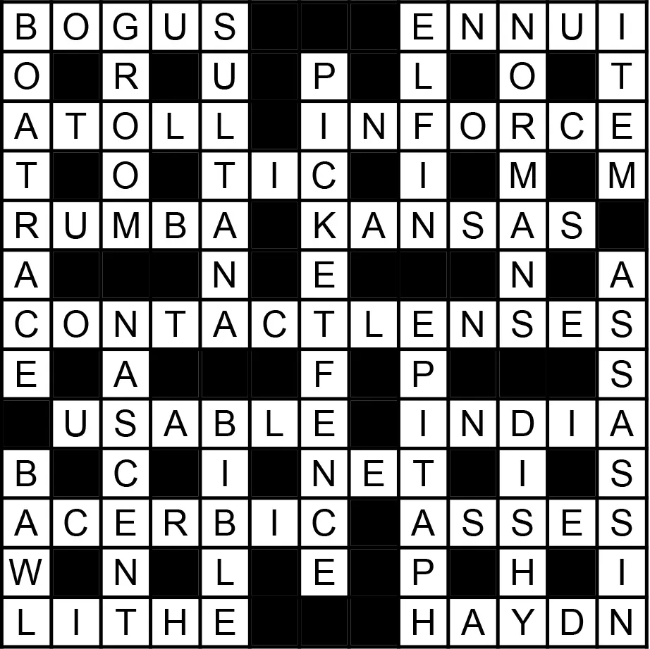 Crossword solution to issue 402 of BBC Science Focus