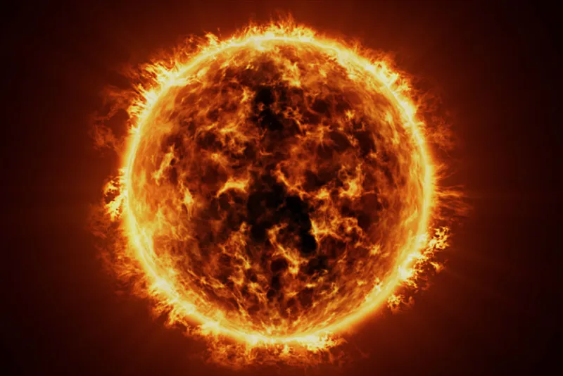 The Sun in space.