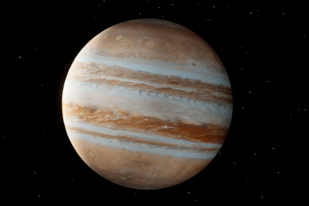 Jupiter, the largest planet in the Solar System.