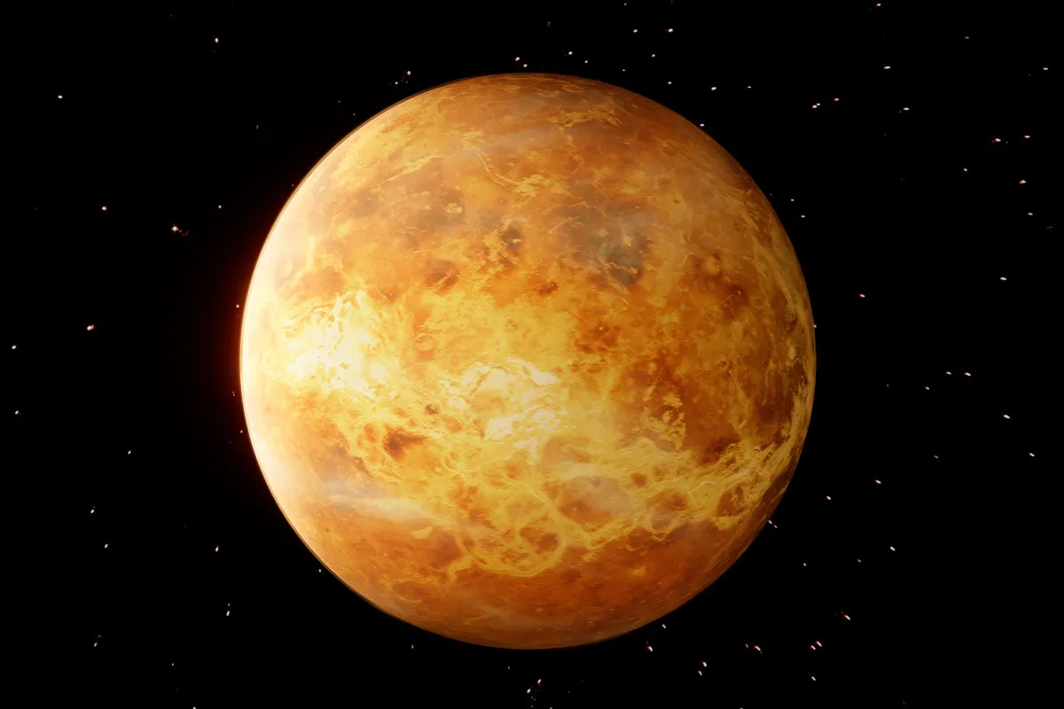 Venus, the second planet in the Solar System, in space.