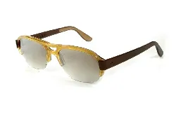 A pair of brown vintage sunglasses