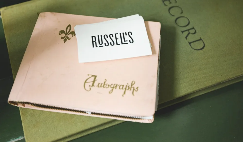 Russell's of Clapton business cards