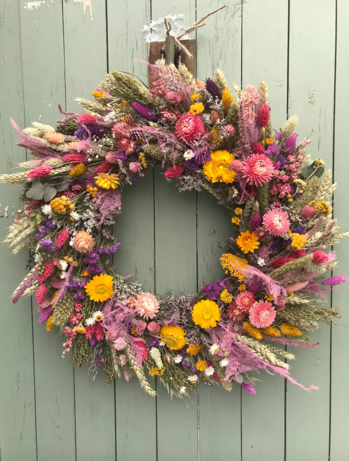 Spring wreath making kit with dried flowers, £59, Etsy