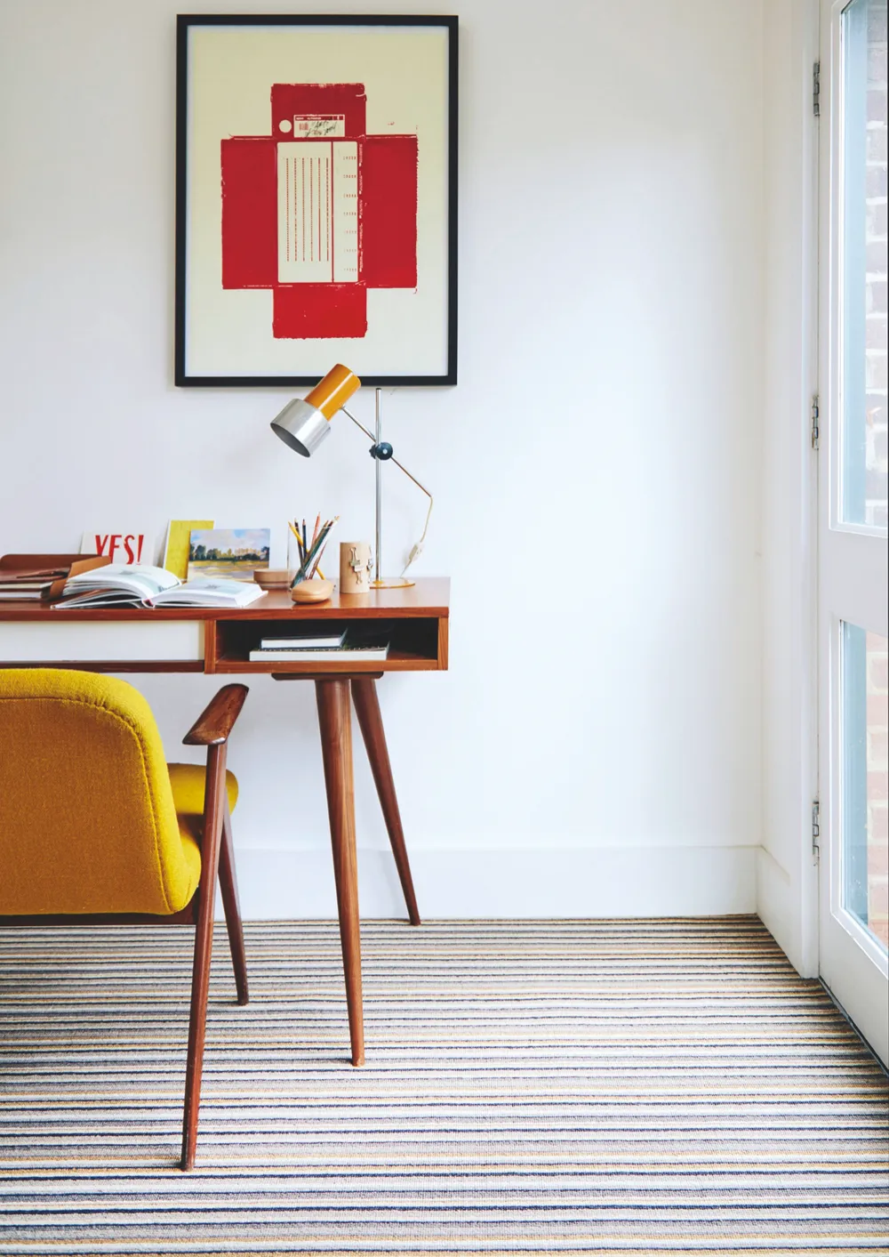 ‘Camden Wool’ carpet in ‘Sienna Stripe’, £34.99 per sq m, Carpetright