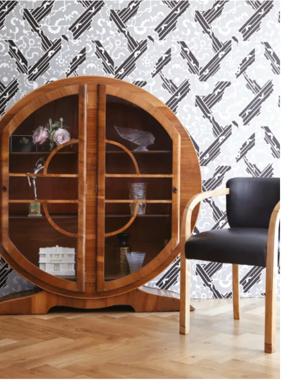 Art Deco round cabinet