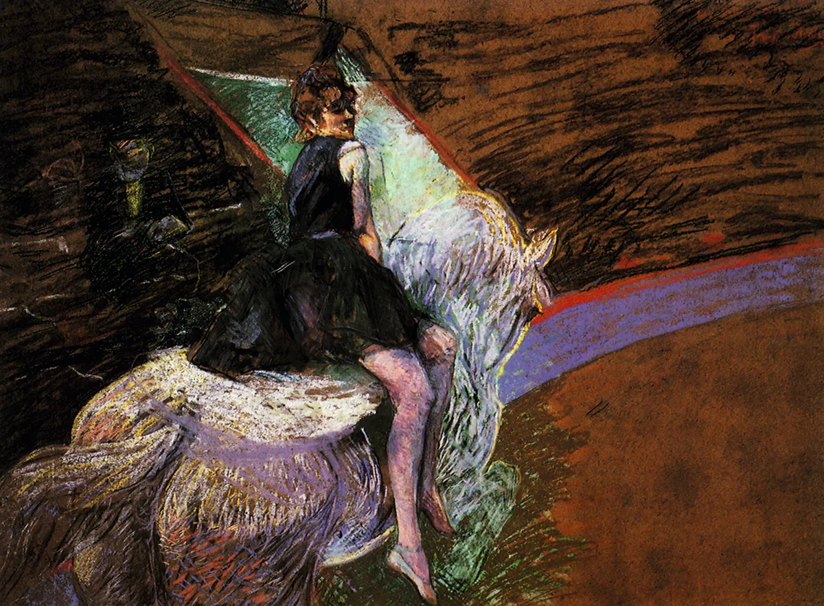 At the Circus Fernando, Rider on a White Horse, Toulouse-Lautrec, Henri de, 1888 . (Photo by: Picturenow/UIG via Getty Images)