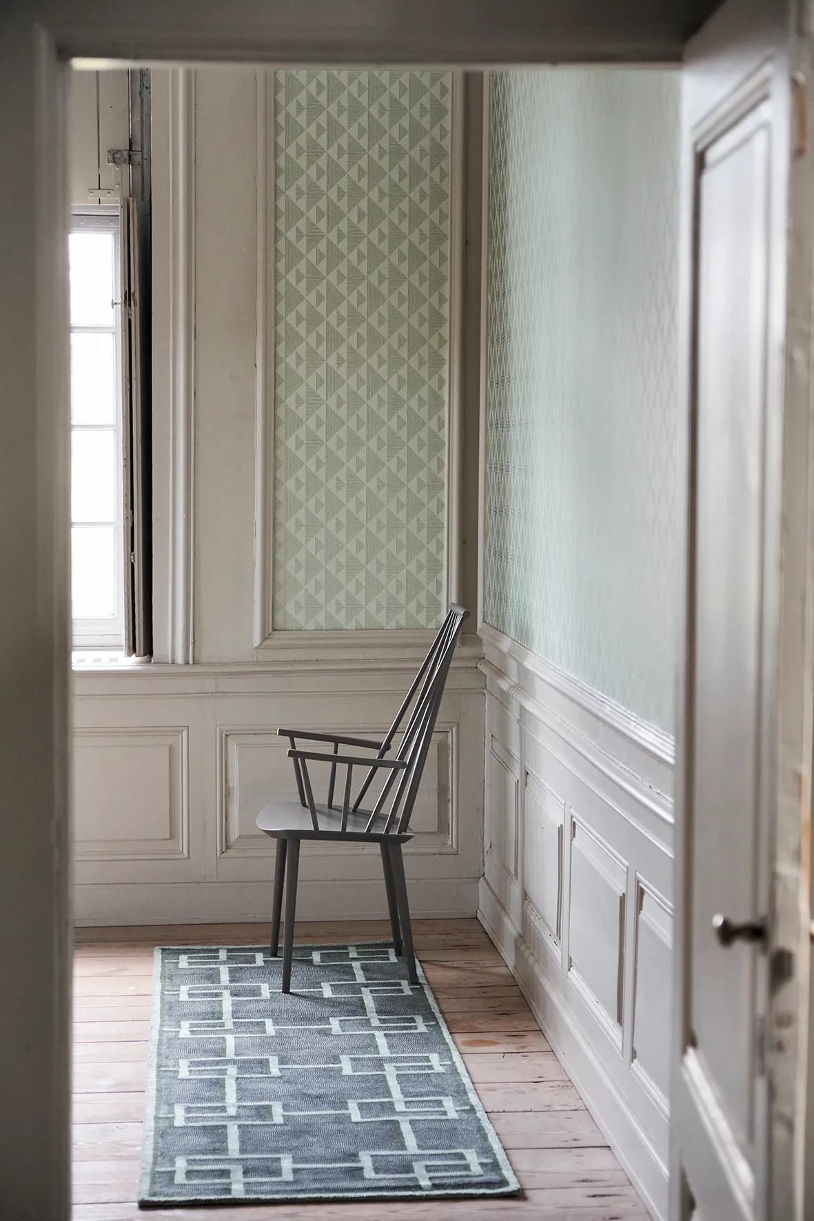 For a design that’s eye-catching and graphic, you can’t beat the Rheinsberg runner in Granite, £325, Designers Guild.