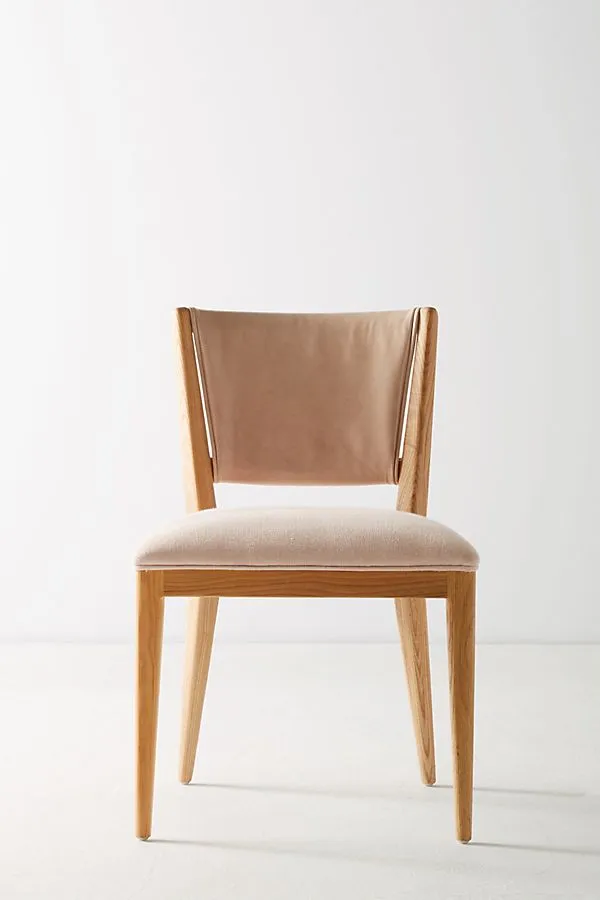 Anthropologie blush pink and wood Ardossa Chair