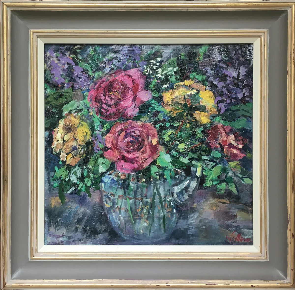 Roses and Lilac by Laura Wallace