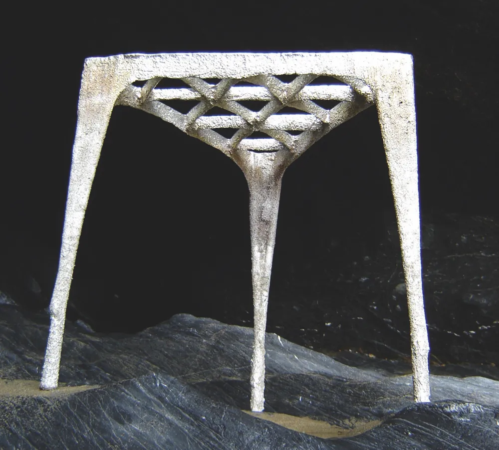 Max Lamb’s sculptural triangular stool
