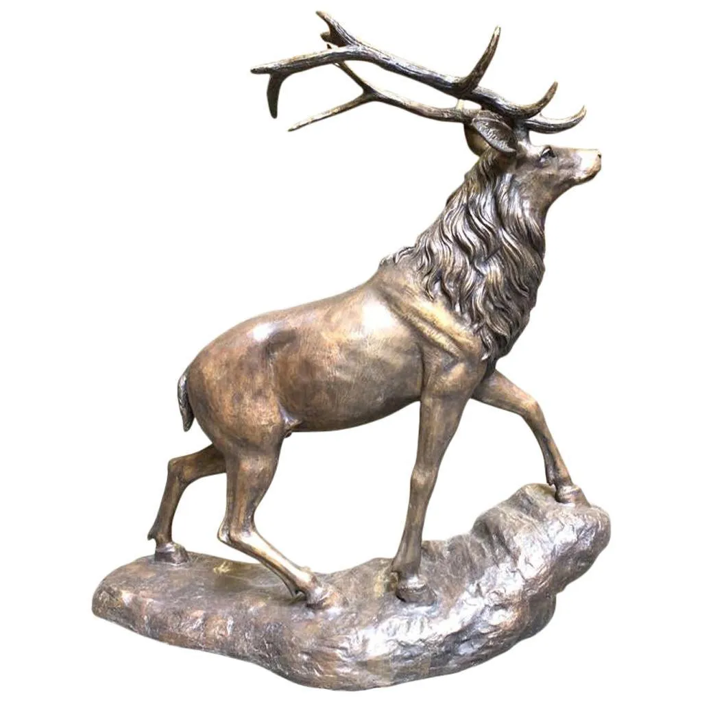 Large bronze highland stag