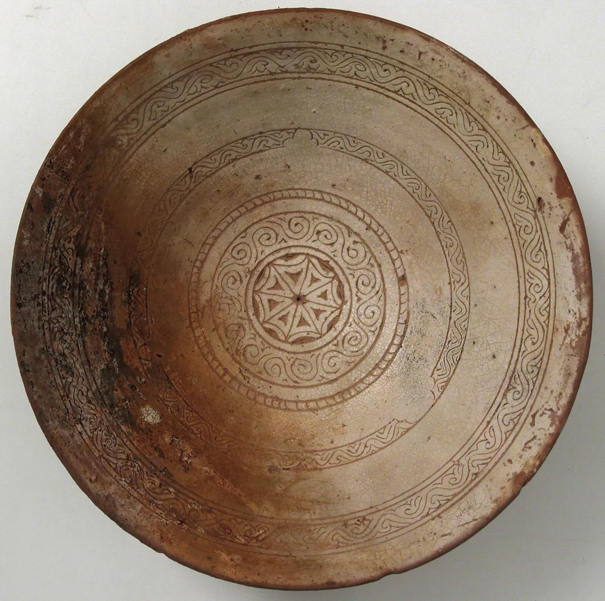 Antique clay bowl