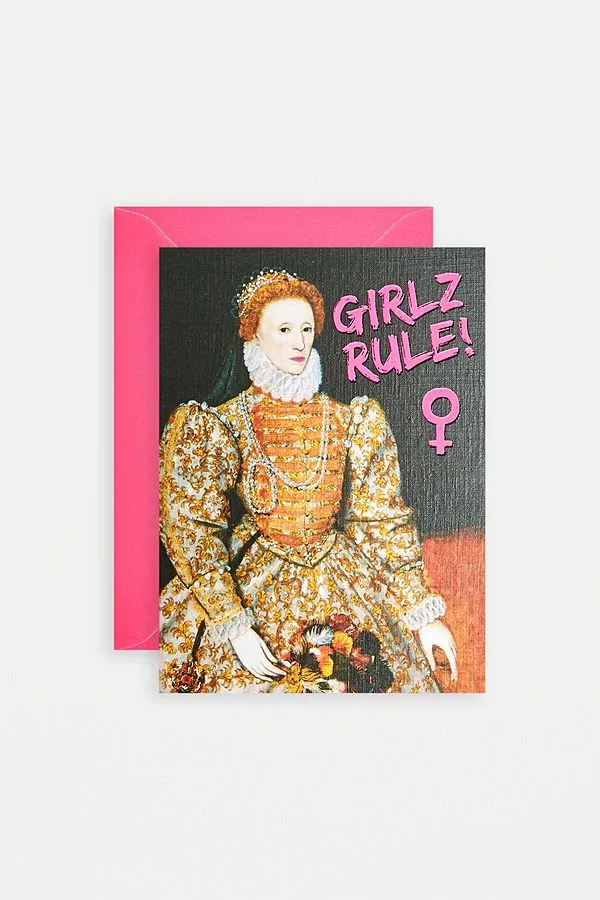 Art Meme Girlz Rule Greeting Card